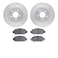 Dynamic Friction Co 7502-54030, Rotors-Drilled and Slotted-Silver with 5000 Advanced Brake Pads, Zinc Coated 7502-54030